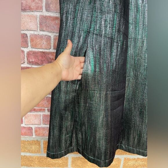Jo No Fui emerald Metallic A-Line Shift Dress size 42/8 - Picture 4 of 13
